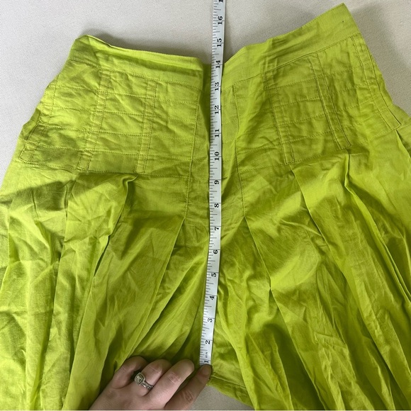 Miss Nicky Everyday Flared Pant in Lime Green Wide-Leg High Rise M - Picture 7 of 9